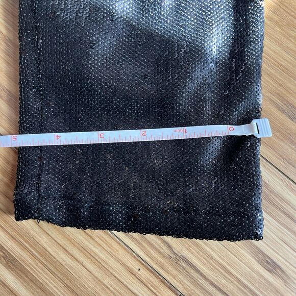 Free People Jumpsuit Womens XS New Years Black Tie Shiny Sequined Pantsuit - Picture 15 of 16